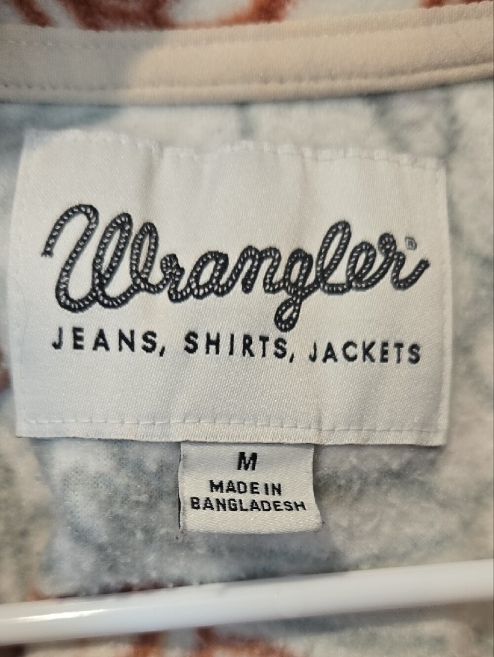 Wrangler Floral Quarter-Zip Fleece Pullover - Cream, Rust, Light Blue, Mustard - Picture 2 of 2